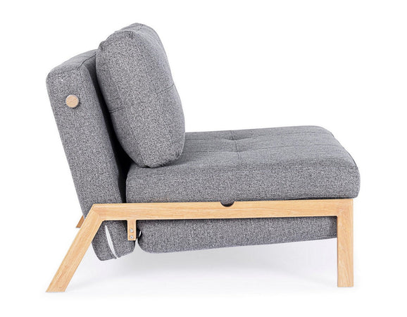 Divano letto "Hayden" con struttura in acciaio e imbottitura comoda, 95 x 96 x 79 h cm