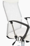 Sedia Dakar da ufficio ergonomica con braccioli in acciaio cromato, altezza regolabile
