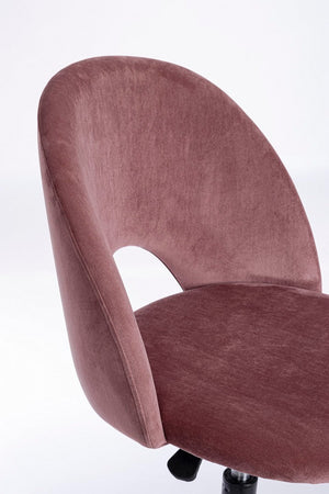 Sedia "Linzey" da ufficio ergonomica, rivestimento in velluto, con ruote, altezza regolabile