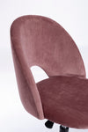 Sedia Linzey da ufficio ergonomica, rivestimento in velluto, con ruote, altezza regolabile