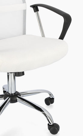 Sedia "Dakar" da ufficio ergonomica con braccioli in acciaio cromato, altezza regolabile