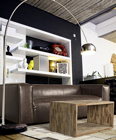 Divano 3 - 4 Posti "Dakota" per interno, Struttura In Legno Di Quercia, Rivestimento In Ecopelle (Pu) 224 x 99 x 67,5 h cm