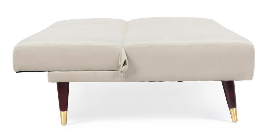 Divano letto "Alma" da 3 posti, struttura in legno di eucalipto, 180 x 88 x 82 h cm