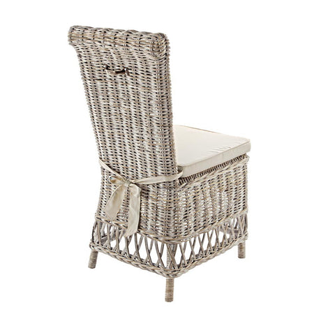 Sedia "Warna" con struttura in rattan, per arredo interno 47 x 55 x h 100 cm