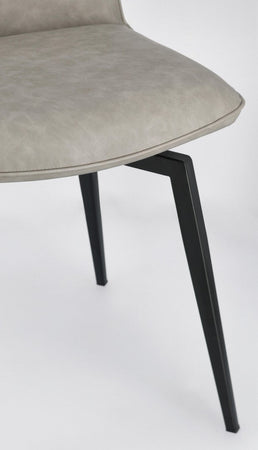 Sedia "Lawrence" con gambe in acciaio verniciato a polvere epossidica, per arredo interno 48 x 64 x h 92 cm