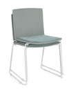 Sedia Giulia con seduta in plastica, per arredo interno 43,5 x 50 x h 79 cm