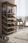 Sedia Cally con struttura in legno di quercia, per arredo interno 51 x 61 x h 90 cm