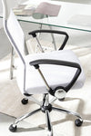 Sedia Dakar da ufficio ergonomica con braccioli in acciaio cromato, altezza regolabile