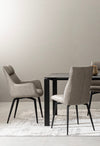 Sedia Lawrence con gambe in acciaio verniciato a polvere epossidica, per arredo interno 48 x 64 x h 92 cm