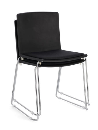 Sedia "Giulia" con seduta in plastica, per arredo interno 43,5 x 50 x h 79 cm