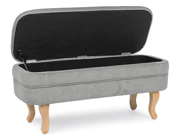 Panca Contenitore "Chenille" per interno, con Struttura In Legno Di Pino e Compensato, da 102x41x49h cm