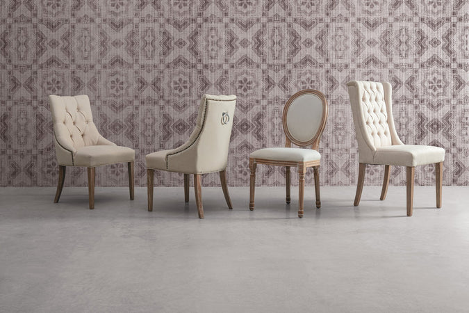 Sedia "Mathilde" con struttura in legno di betulla, per arredo interno 48 x 46 x h 96 cm