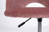Sedia Linzey da ufficio ergonomica, rivestimento in velluto, con ruote, altezza regolabile