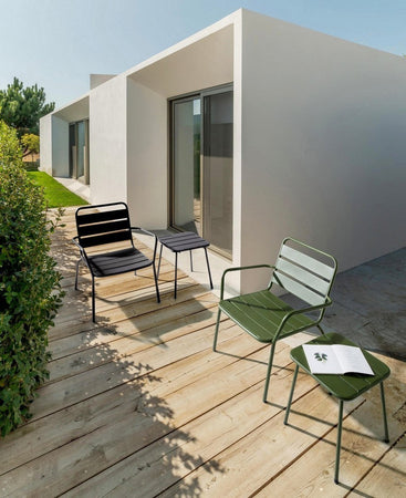 Poltrona "Marlyn" in acciaio verniciato a polvere per giardino e balcone finitura opaca