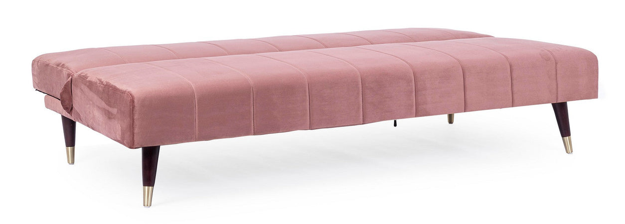 Divano letto "Alma" da 3 posti, struttura in legno di eucalipto, 180 x 88 x 82 h cm