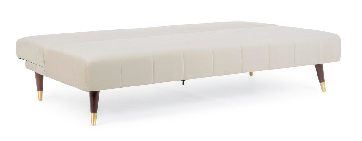 Divano letto "Alma" da 3 posti, struttura in legno di eucalipto, 180 x 88 x 82 h cm
