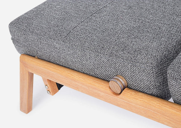 Divano letto "Hayden" con struttura in acciaio e imbottitura comoda, 95 x 96 x 79 h cm