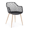 Sedia Optik con gambe in acciaio verniciate, per arredo interno 58 x 54 x h 85,5 cm
