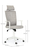 Poltrona Gordon da ufficio ergonomica con braccioli, meccanismo Butterfly