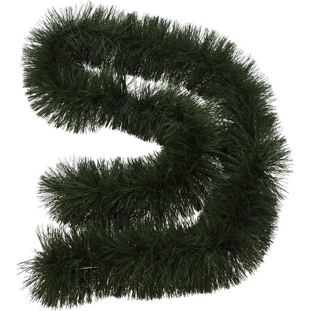 Ghirlanda natalizia verde in PVC, decorazione per interno, da 270 cm