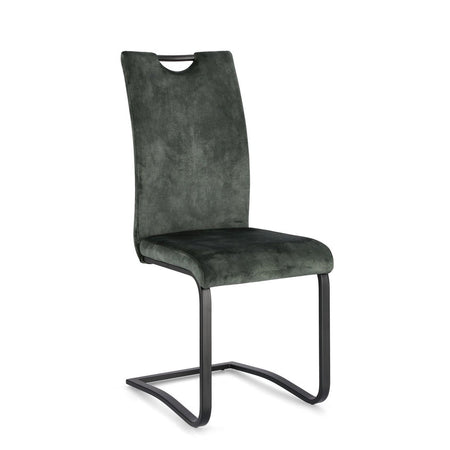 Sedia "Kenneth" con gambe in acciaio verniciato a polvere epossidica, per arredo interno 42 x 56 x h 102 cm