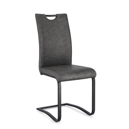 Sedia "Kenneth" con gambe in acciaio verniciato a polvere epossidica, per arredo interno 42 x 56 x h 102 cm