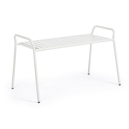 Panchina da giardino 2 posti "Dalya" in acciaio trattato per esterno, impilabile