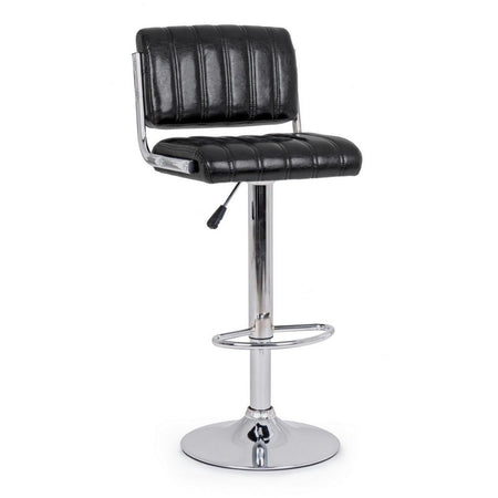 Sgabello da bar Barclay per interno, Struttura In Acciaio Cromato, 46 x 52 x 88,5/109,5 cm