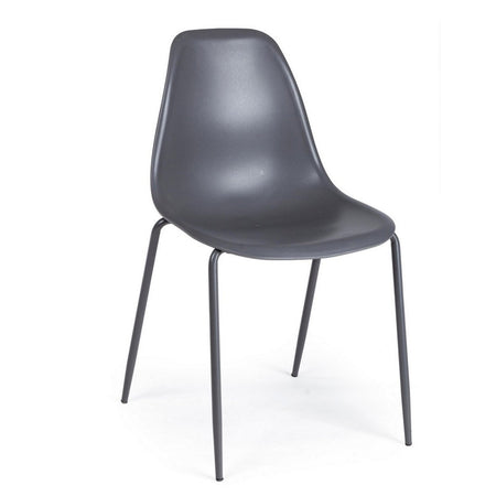 Sedia "Iris" con gambe in tubolare di acciaio verniciato a polvere, per arredo interno 45 x 52 x h 84 cm