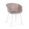 Sedia Warhol con gambe in acciaio verniciato a polvere epossidica, per arredo interno 59 x 54,5 x h 80 cm