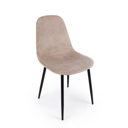 Sedia "Irelia" con struttura seduta e schienale in velluto, per arredo interno 52,5 x 42,5 x h 90 cm