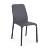 Sedia Pathos con struttura e gambe in acciaio, per arredo interno 42 x 61 x h 85,5 cm
