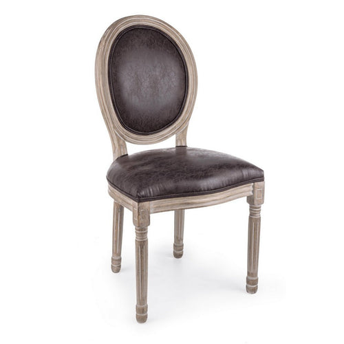 Sedia Mathilde con struttura in legno di betulla, per arredo interno 48 x 46 x h 96 cm