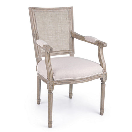 Sedia "Liliane" con struttura in legno di frassino, per arredo interno con braccioli, 58 x 67 x h 96 cm