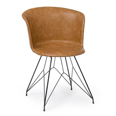 Sedia "Loft" con gambe in acciaio verniciato a polvere epossidica, per arredo interno 56 x 54 x h 76 cm