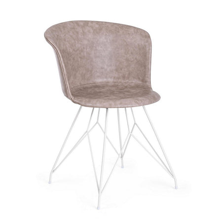 Sedia "Loft" con gambe in acciaio verniciato a polvere epossidica, per arredo interno 56 x 54 x h 76 cm