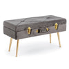 Panca Contenitore Polina per interno, con Struttura In Mdf, da 80x34x42h cm
