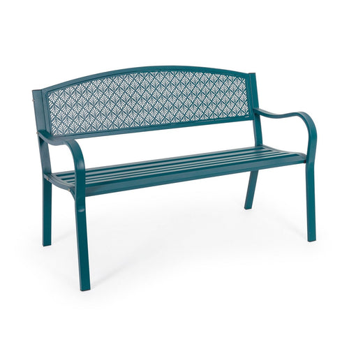 Panchina da giardino Lizette in acciaio trattato per esterno e veranda, con braccioli