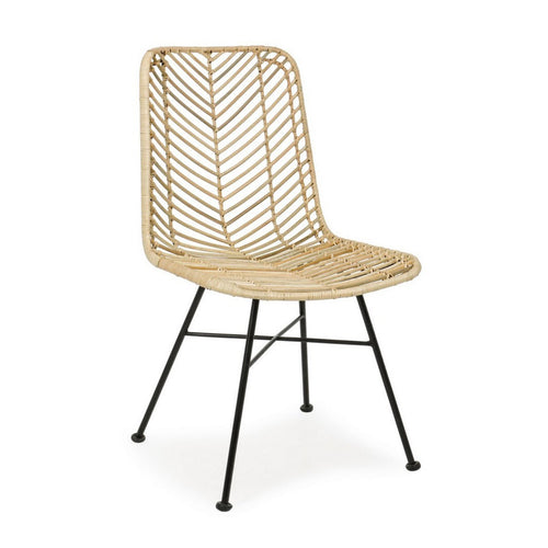 Sedia Lorena con struttura in acciaio verniciato a polvere epossidica, per arredo interno 50 x 64 x h 89 cm