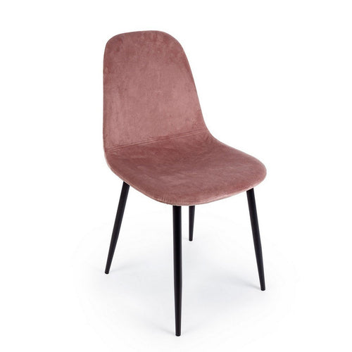 Sedia Irelia con struttura seduta e schienale in velluto, per arredo interno 52,5 x 42,5 x h 90 cm