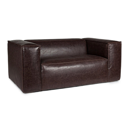 Divano 3 - 4 Posti "Dakota" per interno, Struttura In Legno Di Quercia, Rivestimento In Ecopelle (Pu) 224 x 99 x 67,5 h cm