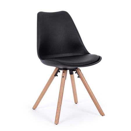 Sedia "New Trend" con gambe in legno di faggio, per arredo interno 54 x 49 x h 83,5 cm