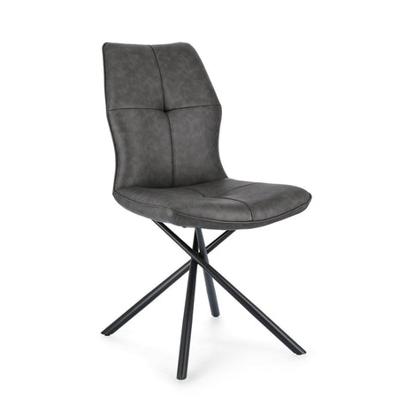 Sedia "Kepler" con gambe in acciaio verniciato a polvere epossidica, per arredo interno 50 x 66 x h 94 cm