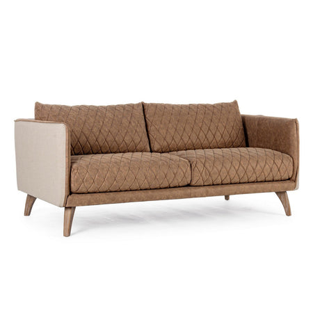 Divano 3 Posti "Helston" per interno, Struttura E Piedini In Legno Di Frassino, 188,5 x 89 x 76,5 h cm