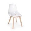 Sedia Easy con seduta e schienale in policarbonato, per arredo interno 52 x 47 x h 82 cm