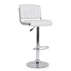 Sgabello da bar Barclay per interno, Struttura In Acciaio Cromato, 46 x 52 x 88,5/109,5 cm
