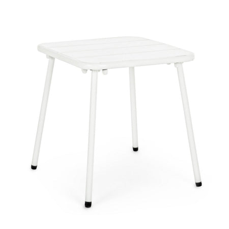 Tavolino quadrato "Marlyn" in acciaio trattato per esterno, 40 x 40 cm