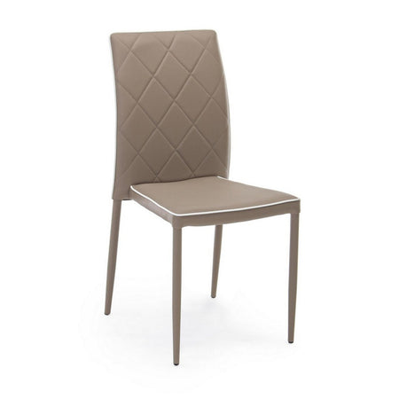 Sedia "Achille" con struttura in acciaio, per arredo interno 43,5 x 53,5 x h 92 cm