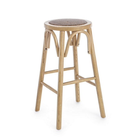 Sgabello da bar Circle per interno, Struttura In Legno Di Olmo, 40 x  x 40 x 73 cm