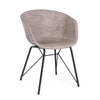 Sedia Warhol con gambe in acciaio verniciato a polvere epossidica, per arredo interno 59 x 54,5 x h 80 cm